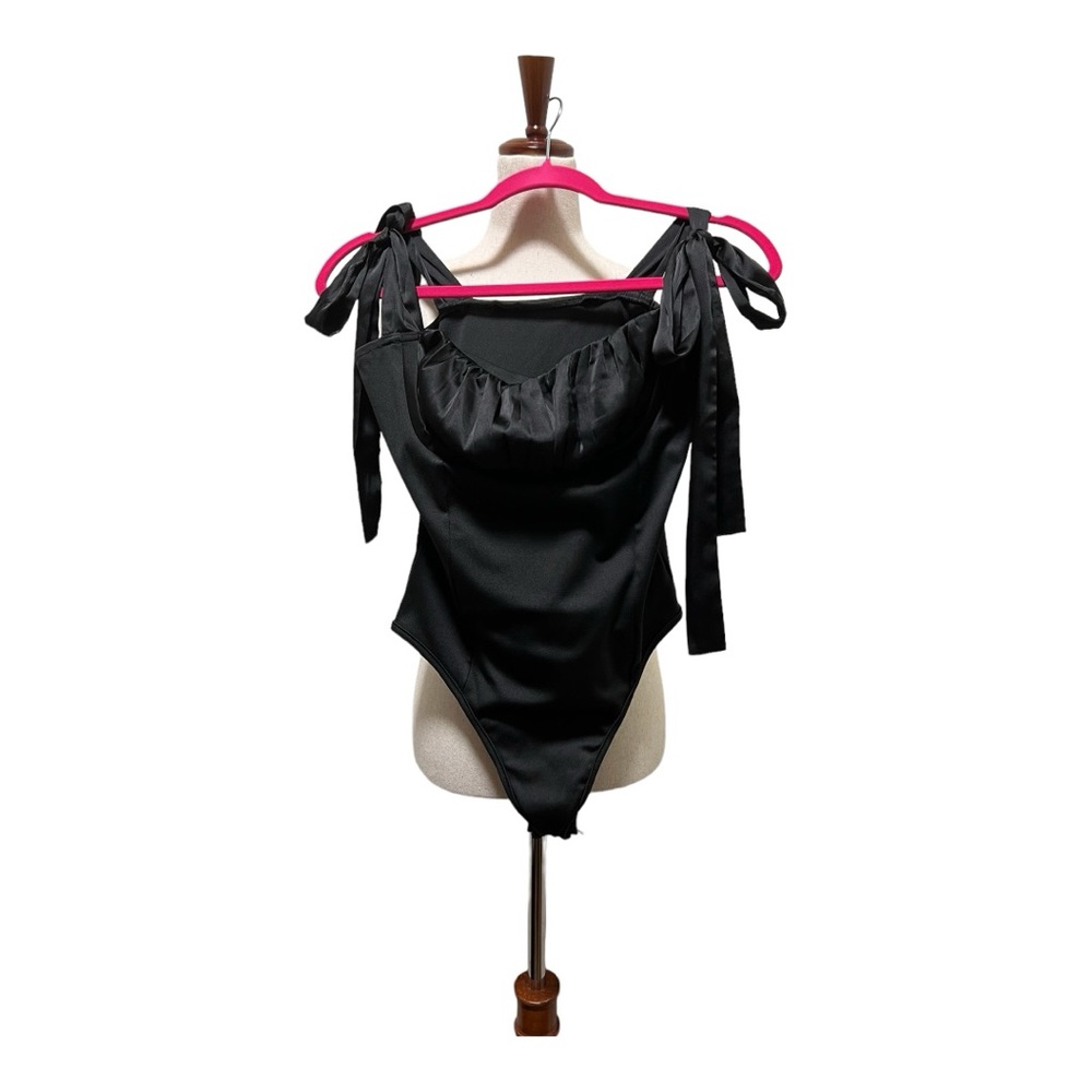 Black bow tie bodysuit